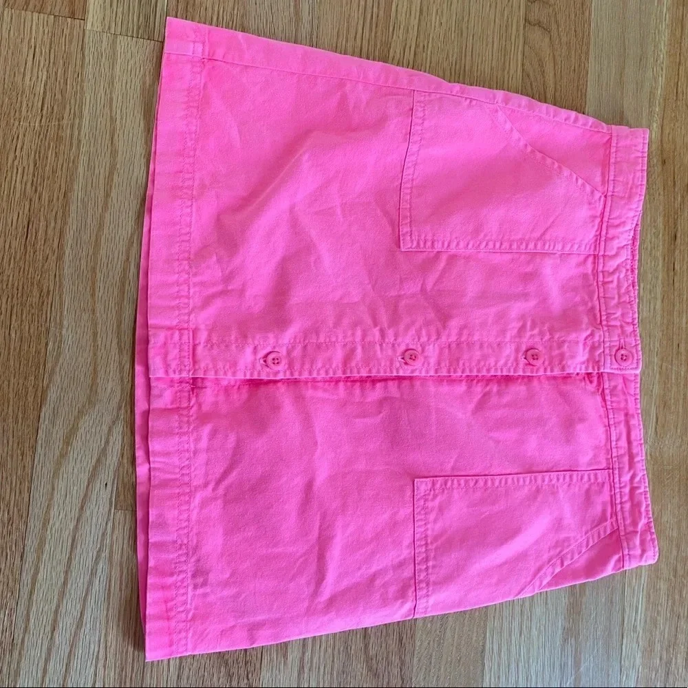 Vineyard Vines Girls Size 14 Skirt Neon Pink Button Front Pocket Skirt Bright‎